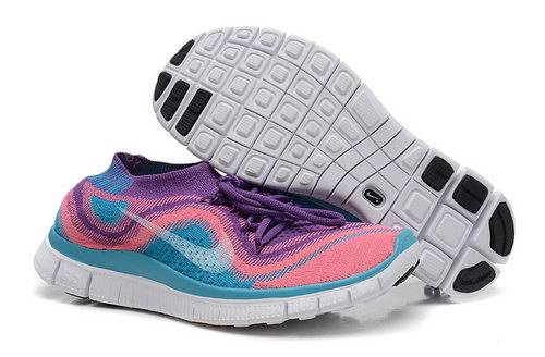 Nike Free 5.0 Flyknit Women Purple Pink Jade China